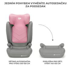 Kinderkraft ONETO3 i-Size otroški stol, 100-150cm, 2024, siv