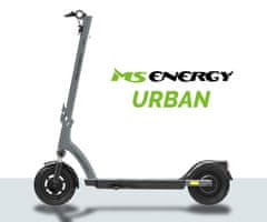 MS ENERGY Urban 500 električni skiro, 25,4 cm, 500 W, do 50 km, 36 V/13 Ah, srebrn