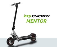 MS ENERGY Mentor električni skiro, 25,4 cm, 500 W, do 70 km, 48 V 15 Ah, srebrno-črn