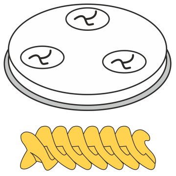 shumee FUSILLI konica cedila za testenine, svedri, 5 lukenj dia. 9 mm MPF2.5/4 - Hendi 229361