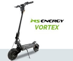 MS ENERGY Vortex električni skiro, 25,4 cm, 2 x 1200 W, do 70 km, 52 V 18 Ah, črn