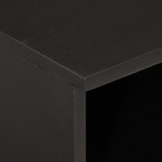 Greatstore Nočna omarica črna 40x33x46 cm trden mangov les