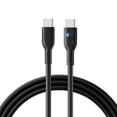Joyroom Kabel USB-C z LED-diodo 100 W, 2 m, črn