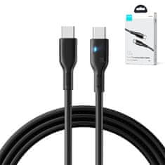 Joyroom Kabel USB-C z LED-diodo 100 W, 2 m, črn