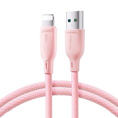 Joyroom Kabel za iPhone Multi-Color Series USB-A - Lightning 3A 1 m roza
