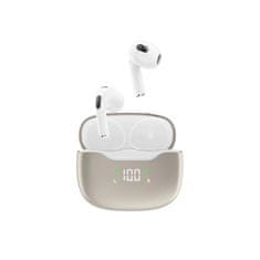 DUDAO Brezžične slušalke Bluetooth 5.1 TWS U15N LED bele barve
