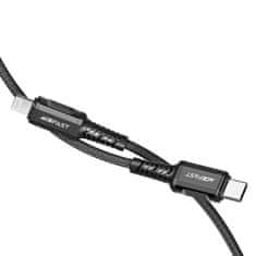 AceFast MFI kabel za iPhone USB-C - Lightning 30W 3A 1,2 m črn