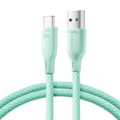 Joyroom Kabel Multi-Color Series USB-A - USB-C 100 W, hiter prenos, 1 m, zelen