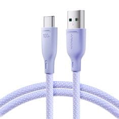 Joyroom Kabel Multi-Color Series USB-A - USB-C 100 W, hiter prenos, 1 m, vijoličen