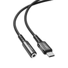 AceFast AUX USB-C na 3,5 mm mini jack avdio adapter za slušalke 18 cm črn