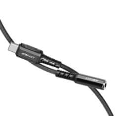 AceFast AUX USB-C na 3,5 mm mini jack avdio adapter za slušalke 18 cm črn
