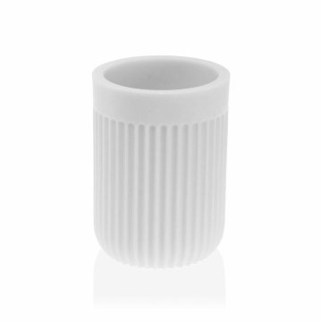 Versa Držalo za zobne ščetke Versa STRIA White Resin (7,3 x 10,3 x 7,3 cm)