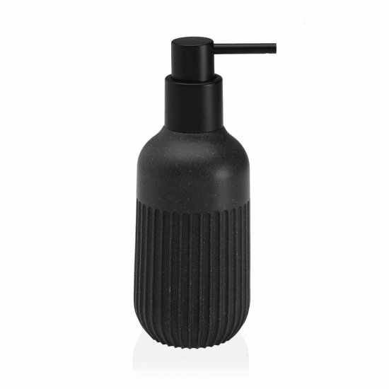 Versa Dozator za milo Versa Stria črna plastična smola (6,5 x 18,5 x 6,5 cm)