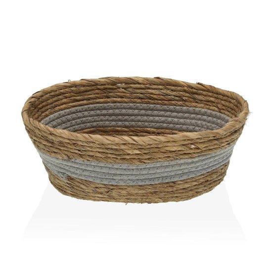 Versa Večnamenska košara Oval Versa S Grey Straw (23 x 29 x 12 cm)