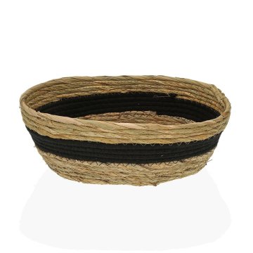 Versa Večnamenska košara Versa Black 23 x 29 x 12 cm Slamica za kopanje in prhanje