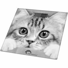 slomart Digitalne kopalniške tehtnice Little Balance The Cat Grey 180 kg
