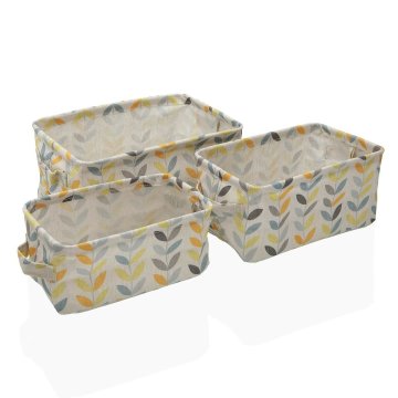 Versa Komplet košar Versa Erin Pravokotne oblike 28 x 18 x 14 cm Tekstil