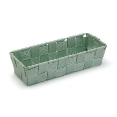 slomart košara versa pravokoten zelena tekstil 10 x 6 x 25 cm