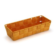 Versa Košara Versa pravokotna rumena Tekstil 10 x 6 x 25 cm