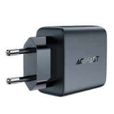 AceFast Hitri omrežni polnilnik GaN 35 W PD 2x USB-C črn