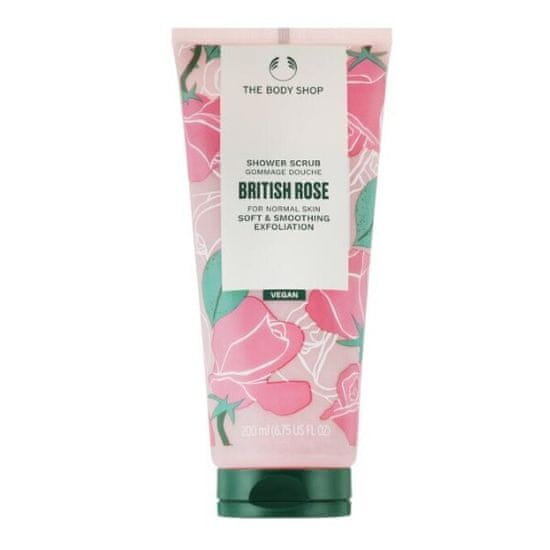 The Body Shop Gladilni piling za tuširanje British Rose (piling za prhanje)