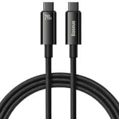 BASEUS Kabel USB-C 480 Mb/s 240 W Tungsten Gold 1 m črn
