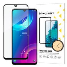 WOZINSKY Trpežno kaljeno steklo 9H za celoten zaslon TCL 30 5G z okvirjem Case Friendly črno