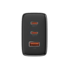 BASEUS Mrežni polnilnik GaN Cube Pro 65 W 2x USB-C USB-A črn