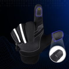 HURTEL Športne rokavice z zaslonom na dotik za telefon izolirane proti zdrsu velikost L črna