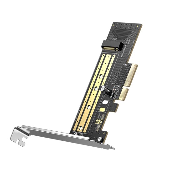 shumee Razširitvena kartica Disk Adapter za računalnik M.2 NVMe SATA PCIe 3.0 x4 32Gbps