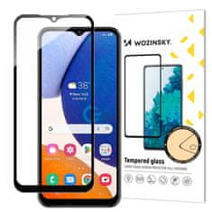 shumee 9H Celozaslonsko kaljeno steklo za Samsung Galaxy A14 5G / A14 s polnim lepilnim črnim okvirjem