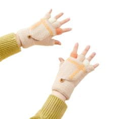 HURTEL Otroške zimske rokavice za telefon bele barve