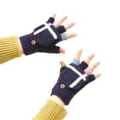HURTEL Otroške zimske rokavice za telefon črne barve