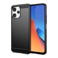 HURTEL Elastični etui ovitek vzorec karbon za Xiaomi Redmi 12 Carbon Case črn