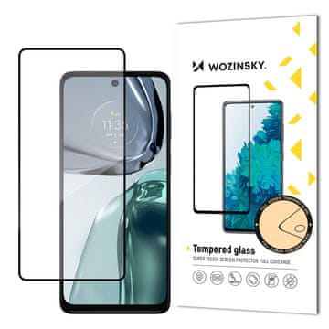 WOZINSKY Trpežno kaljeno steklo 9H za celoten zaslon Motorola Moto G62 z okvirjem Case Friendly črno
