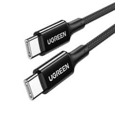 Ugreen USB-C kabel v opletu PD 100 W 5 A 480 Mb/s 1 m črn