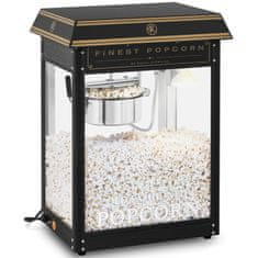 Royal Catering Avtomatski aparat za praženje popkorna retro TEFLON 1600 W 5-6 kg/h - črno-zlata