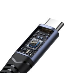 Joyroom 2v1 adapter polnilec + slušalke USB-C na USB-C / mini jack 3,5 mm črn