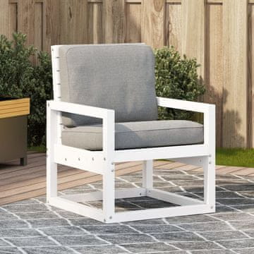 Vidaxl vidaXL Vrtni stol bel 57,5x63x76 cm masiven borov les