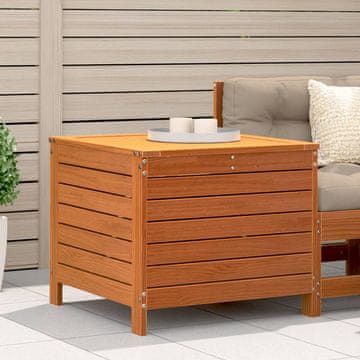 Vidaxl vidaXL Vrtni stolček za noge iz voska rjave barve 62x63,5x53,5 cm borovina