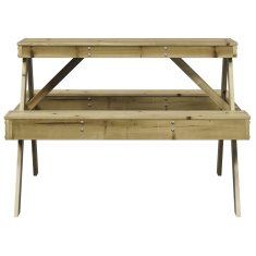 Vidaxl Piknik miza 105x134x75 cm impregnirana borovina