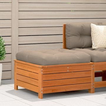 Vidaxl vidaXL Vrtni stolček za noge iz voska rjave barve 62x63,5x32 cm borovina
