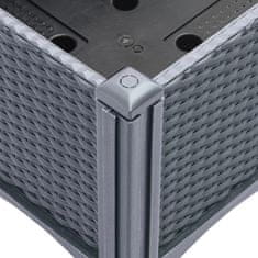Vidaxl Cvetlično korito z nogami modro sivo 160x120x42 cm PP