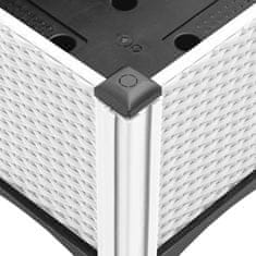Vidaxl Cvetlično korito z nogami belo 160x120x42 cm PP