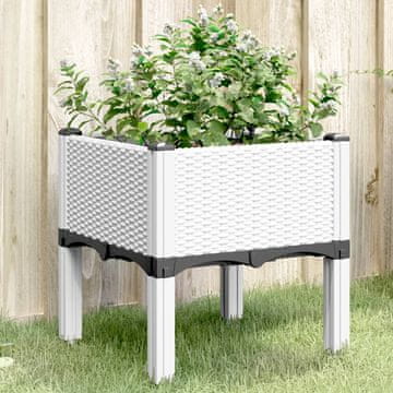 Vidaxl vidaXL Vrtno korito z nogami belo 40x40x42 cm PP