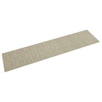 Vidaxl vidaXL Kuhinjska preproga z vzorcem listov 60x300 cm žametna
