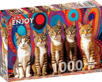 ENJOY Puzzle Pet mačk 1000 kosov