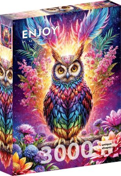 ENJOY Puzzle Neon Owl 3000 kosov