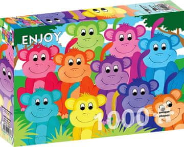 ENJOY Puzzle Rainbow monkeys 1000 kosov