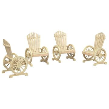 Vidaxl Vrtni stoli Adirondack 4 kosa trden les jelke